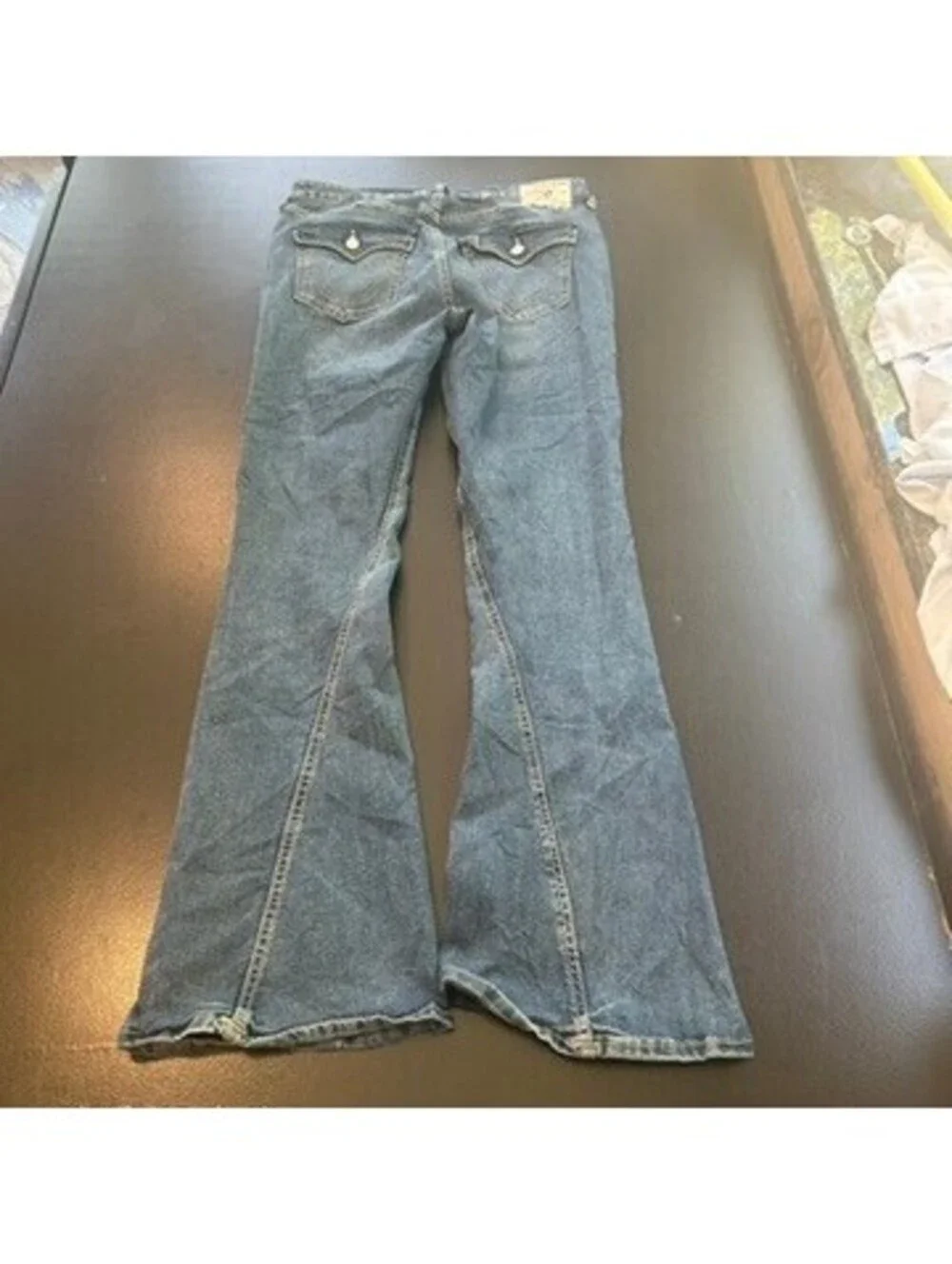 Vintage y2k baggy True Religion Joey mid rise flare jeans light wash